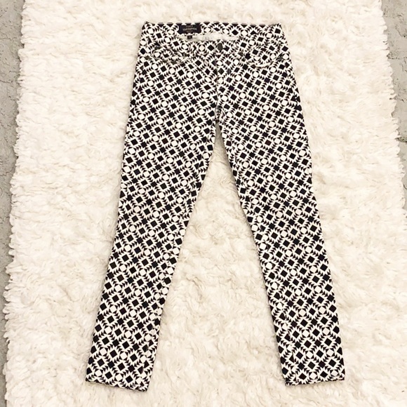 J. Crew toothpick geometric print jeans - Picture 2 of 7